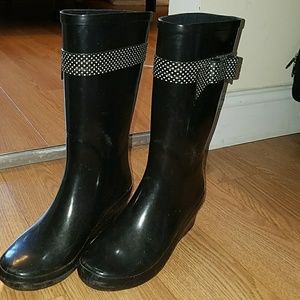 Fashion wedge heeled rain boots